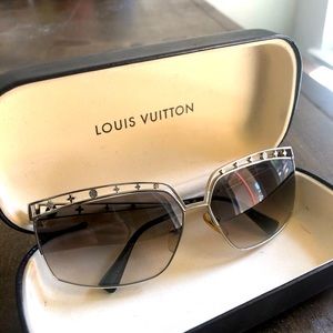 Louis Vuitton Monogram Sunglasses Silver Smoke